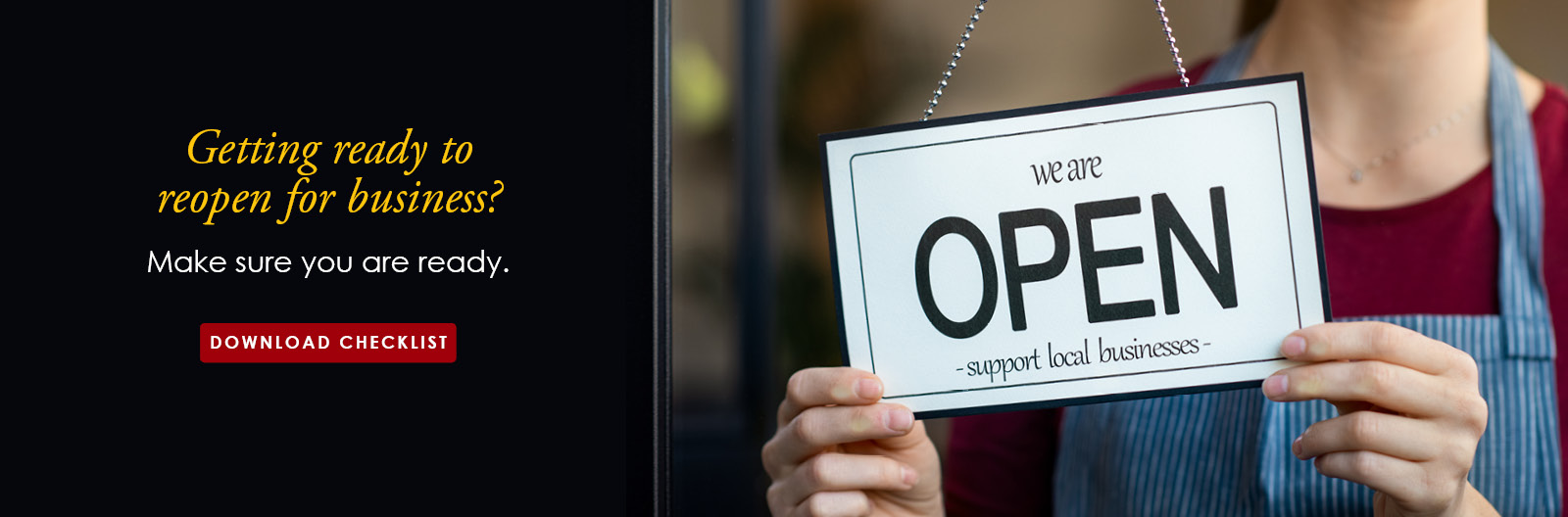 Image of open store sign ready for business